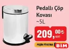 PEDALLI ÇÖP KOVASI 5 L